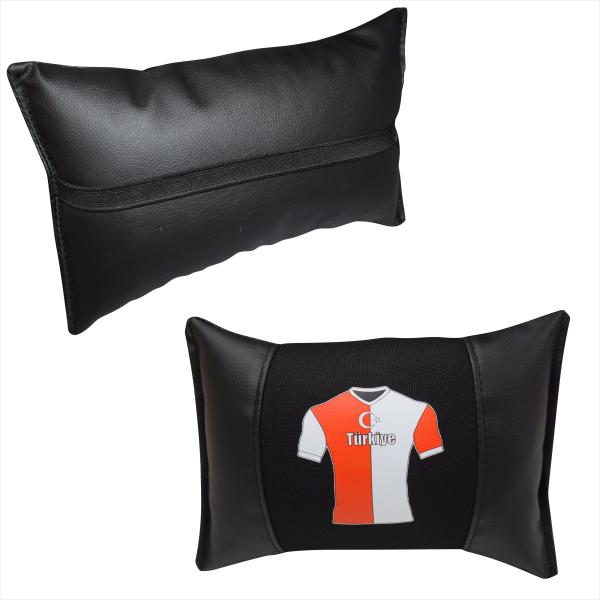 Auto Nackenkissen Nackenpolster Leder und gesticktes Polster Design Türkische Mannschaft Türkei Fussballtrikot